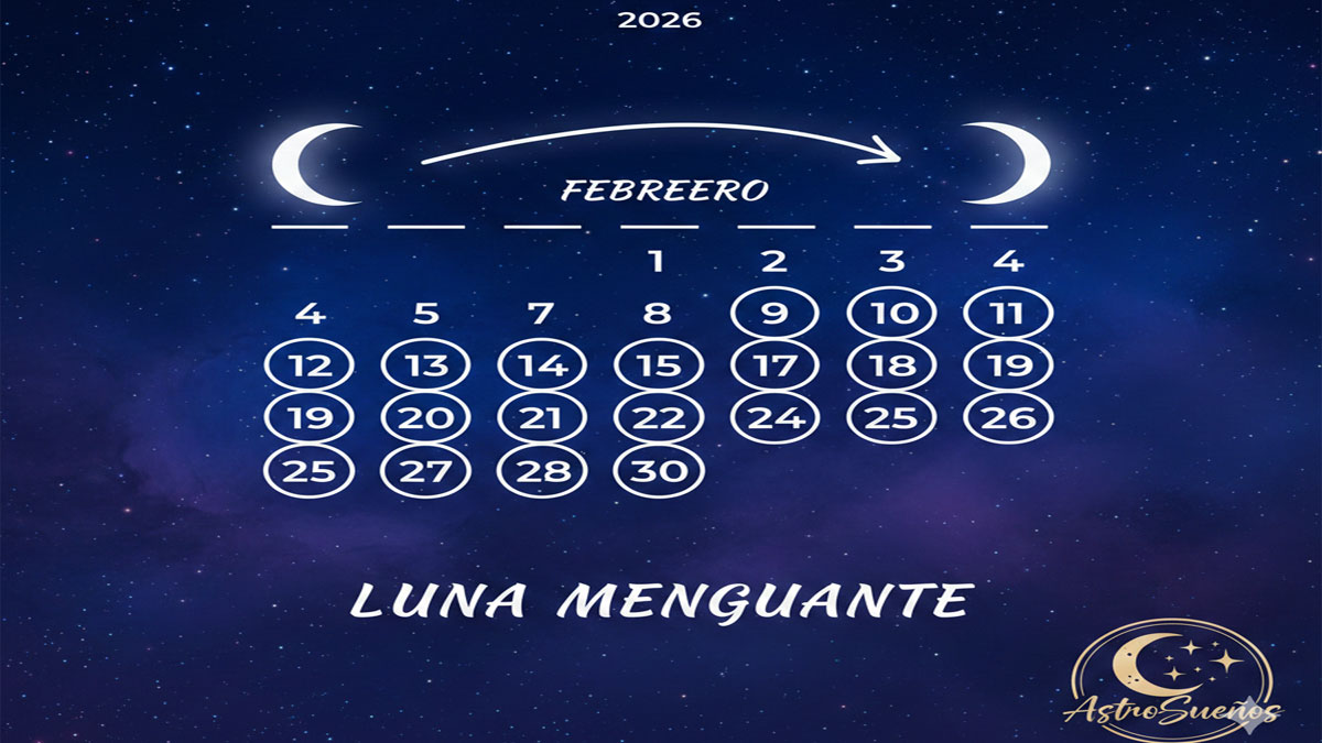 Luna Menguante del 3 al 16 de febrero de 2026