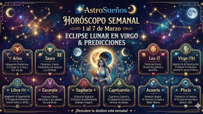 Horóscopo Semanal del 1 al 7 de marzo: Eclipse en Virgo y predicciones